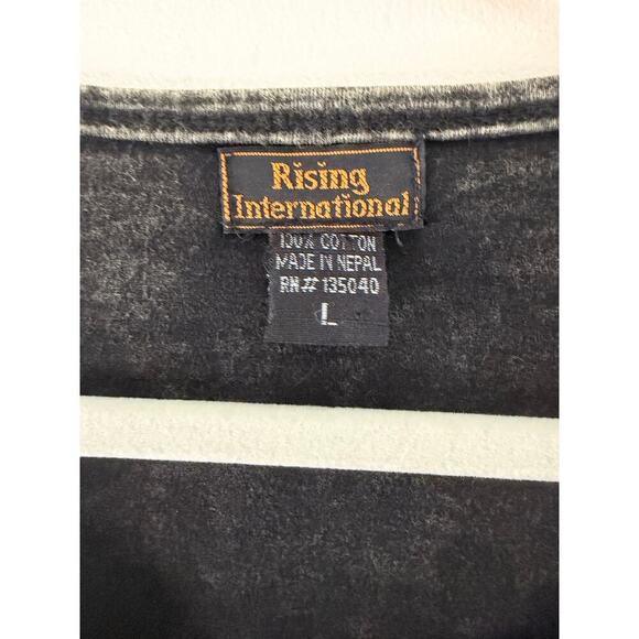 VTG Y2K Rising International Womens Hippie Boho Phoebe Buffay Maximalist Top L - Picture 3 of 5